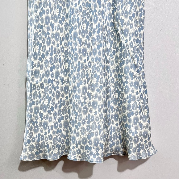 NWT J.Crew Powder Blue 100% Silk Floral Spaghetti Strap Sundress MSRP$128 - Picture 7 of 16